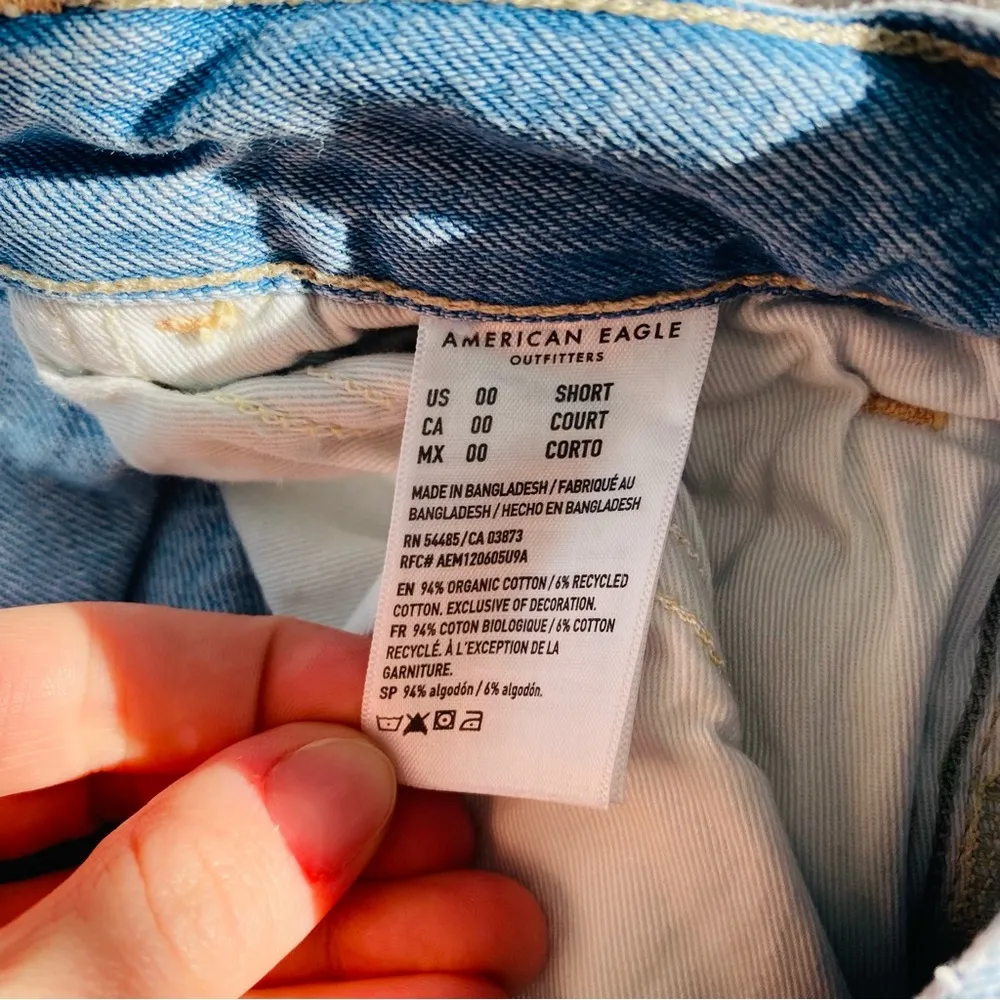 American Eagle Outfitters Mom Jean Blue Sz 00 Short - Image 7
