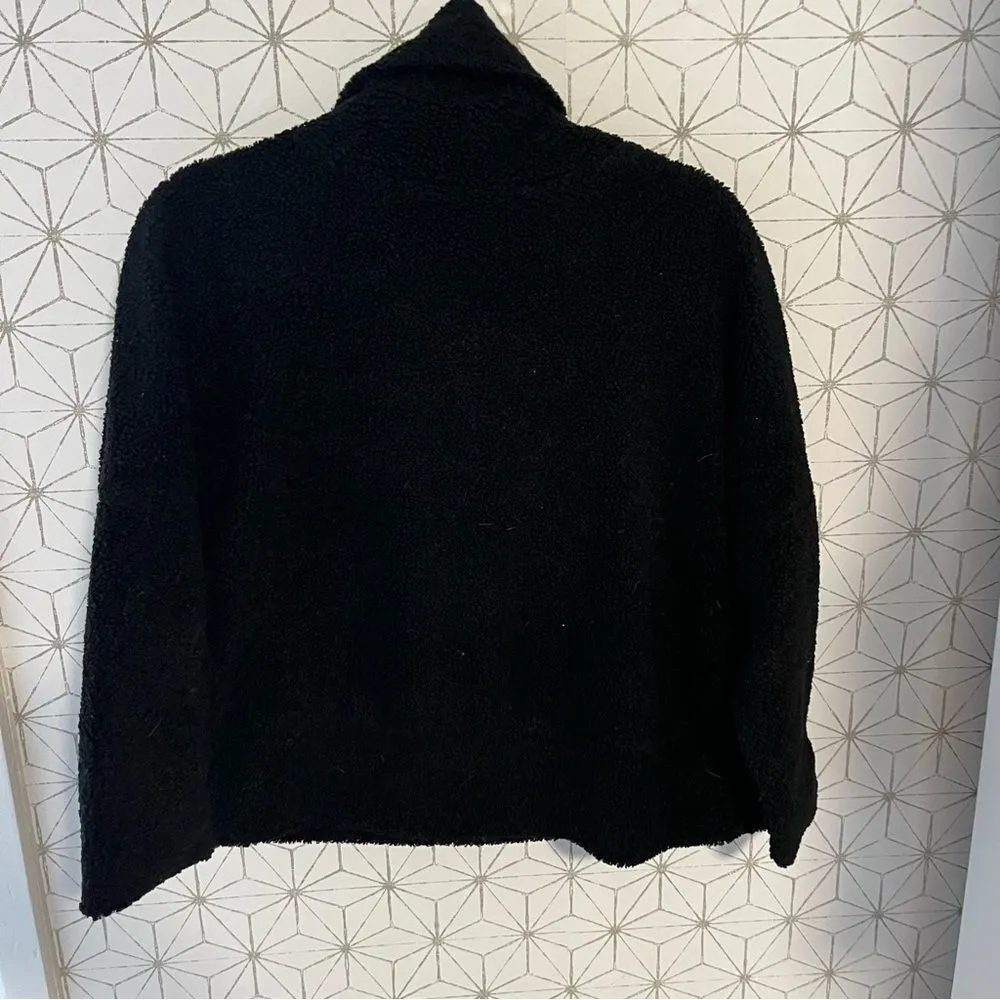 Tuckernuck  Rollins Funnel Neck Black Sherpa Pullover - Image 5