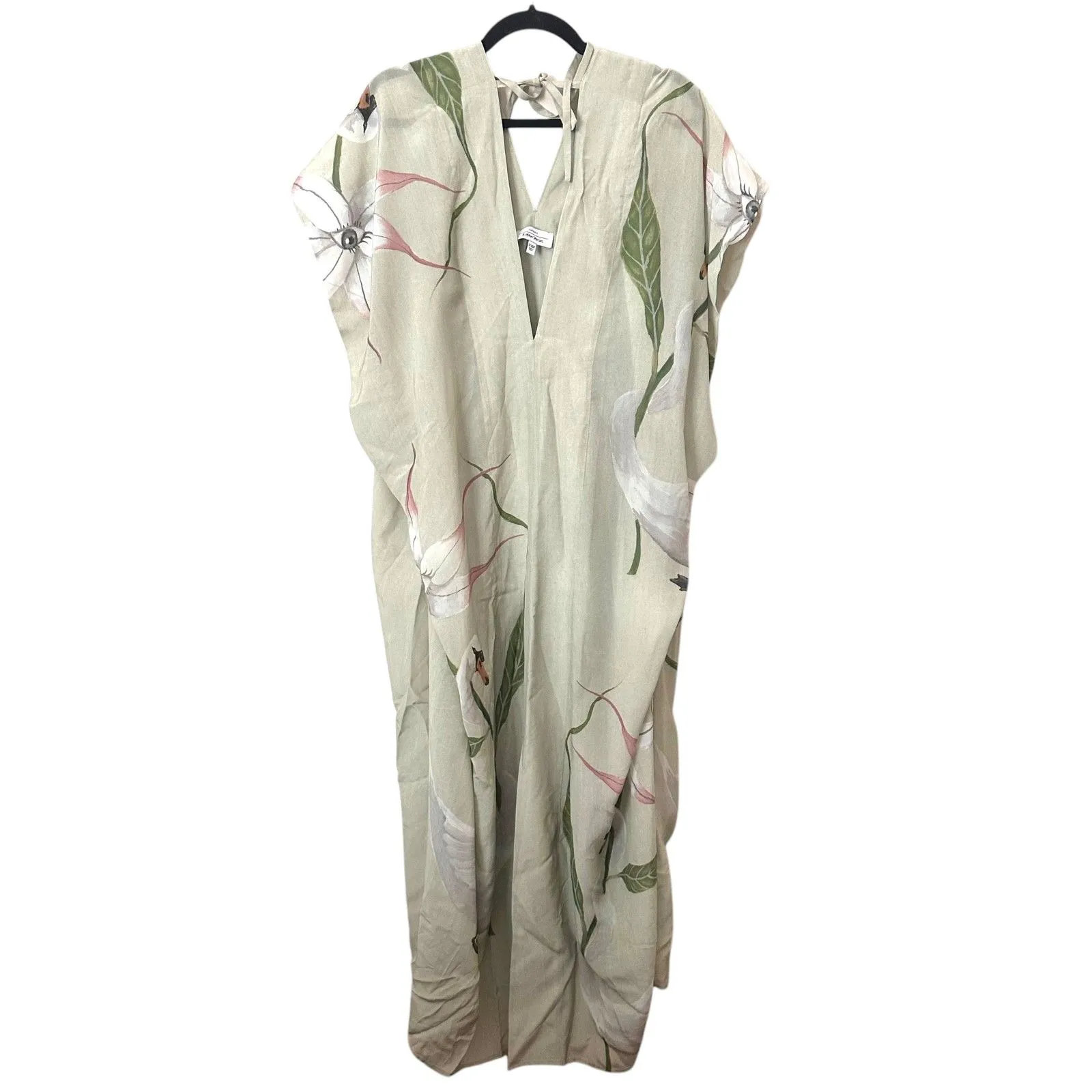 & OTHER STORIES x BRIANNA LANCE Floral Kaftan Midi Dress Green‎ NWOT One Size - Image 2