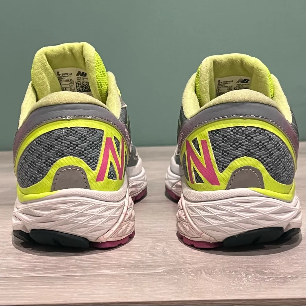 New Balance 1260 V5 Women's Sage and Neon Yellow Running Shoes - Image 4