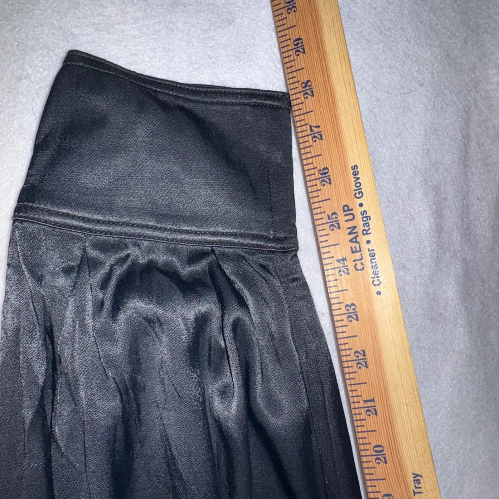 Anthropologie NWT Black silky cuffed barrel Satin Pleated Jogger Pants Size S - Image 10