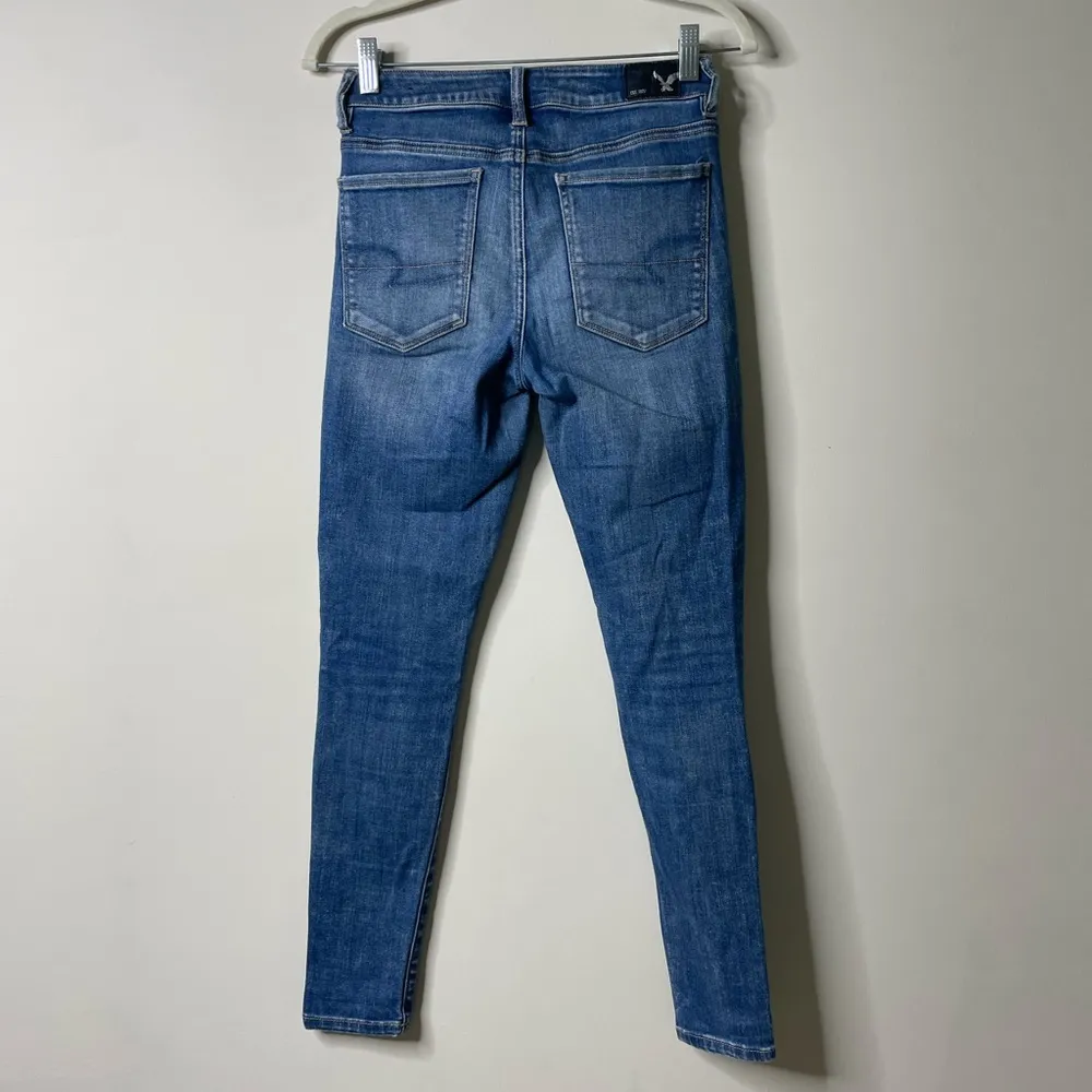 American Eagle Blue Super Stretch Hi-Rise Jegging Size 2 Short - Image 3