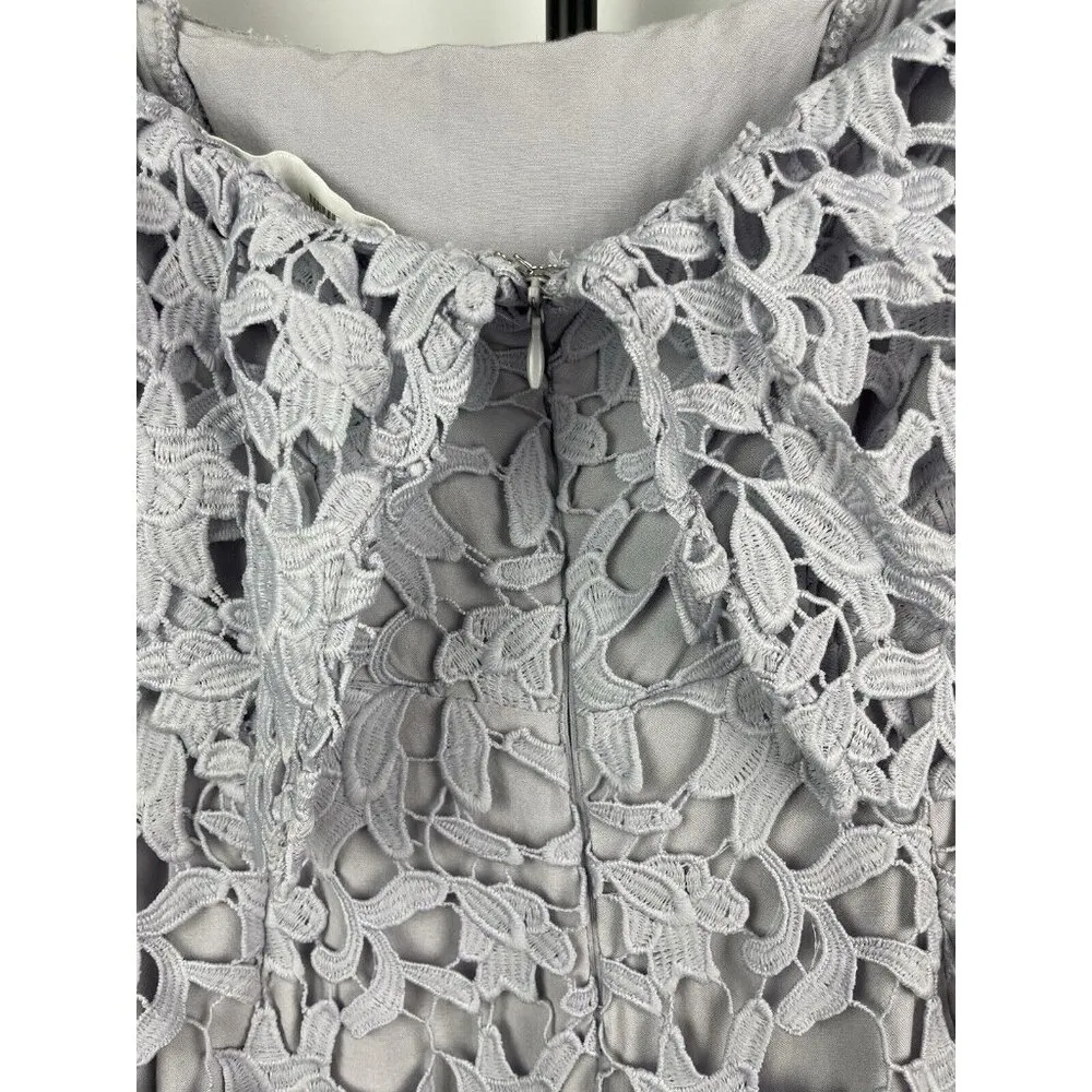 ASTR Purple Lilac Crochet Lace Off Over The Shoulder Mini Dress Size XS - Image 6