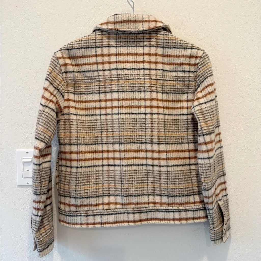Joie  Brushed Plaid Boxy Jacket‎ size XS Shacket - Image 3