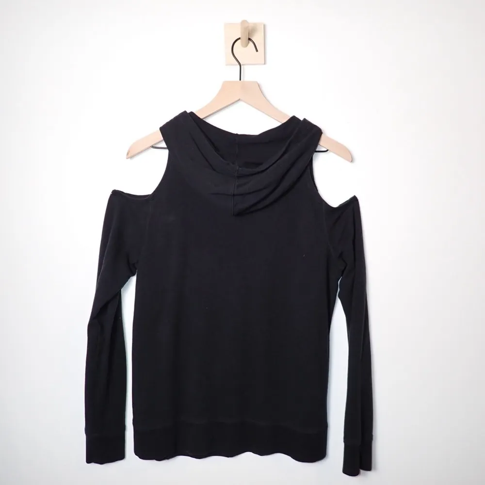 Calia by Carrie Underwood Black Hoodie Long Sleeve Cold Shoulder Sweater size M Size M - Image 2