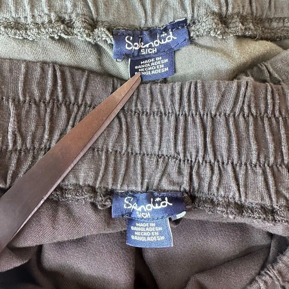 Splendid Camo & Gray Print Jogger Pants Drawstring Waist Size Small - Image 8