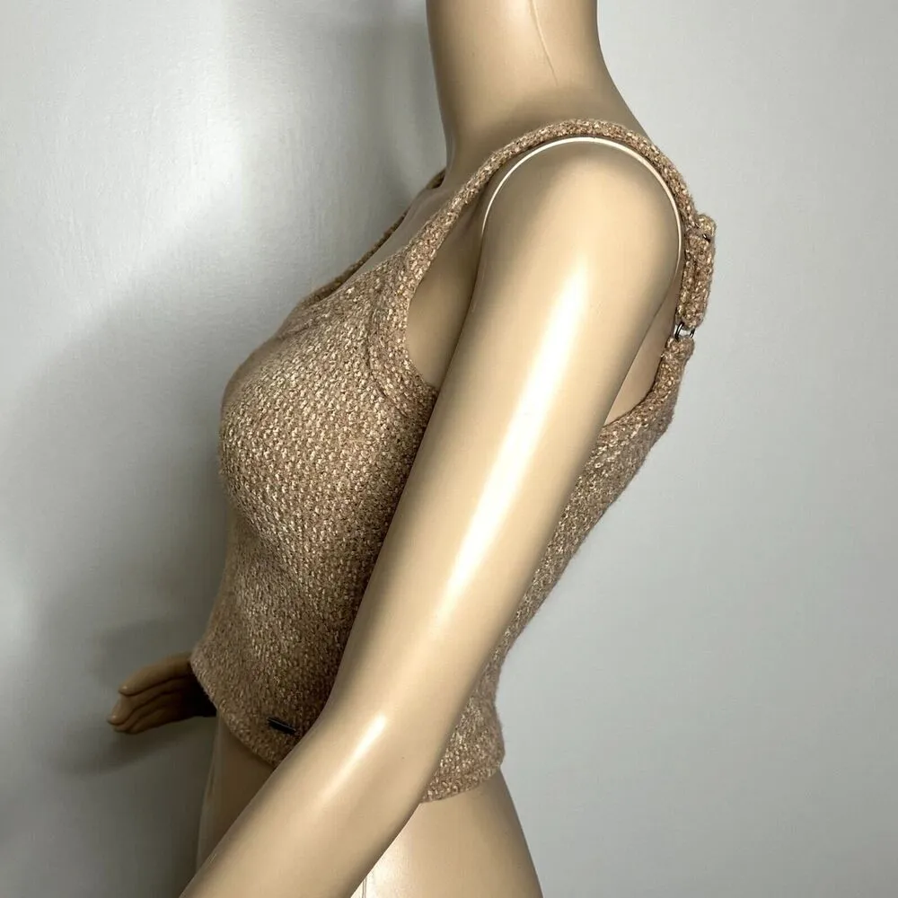 Hollister Beige Sweater Crop Tank Top - Image 2