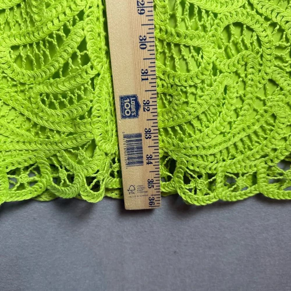 Lilly Pulitzer Women’s Seista Matcha Green Knit Battenburg Lace Shift Dress sz 8 - Image 12