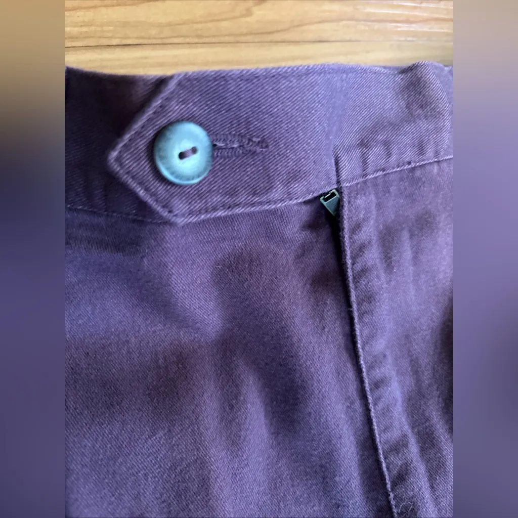 VTG LIZ Claiborne LIZSPORT purple cotton high waist straight pleated slacks Sz10 - Image 4