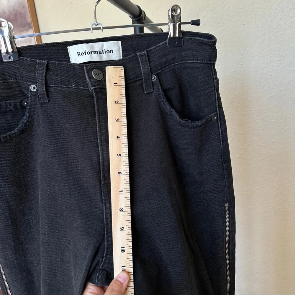 Reformation‎ Hendrix High Rise Denim size 27 black - Image 9