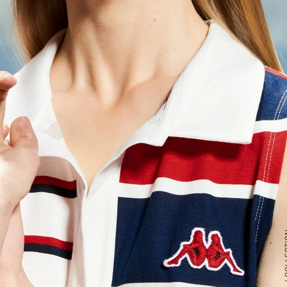 Zara Kappa Sleeveless Collared Striped Dress Size Small - Image 6