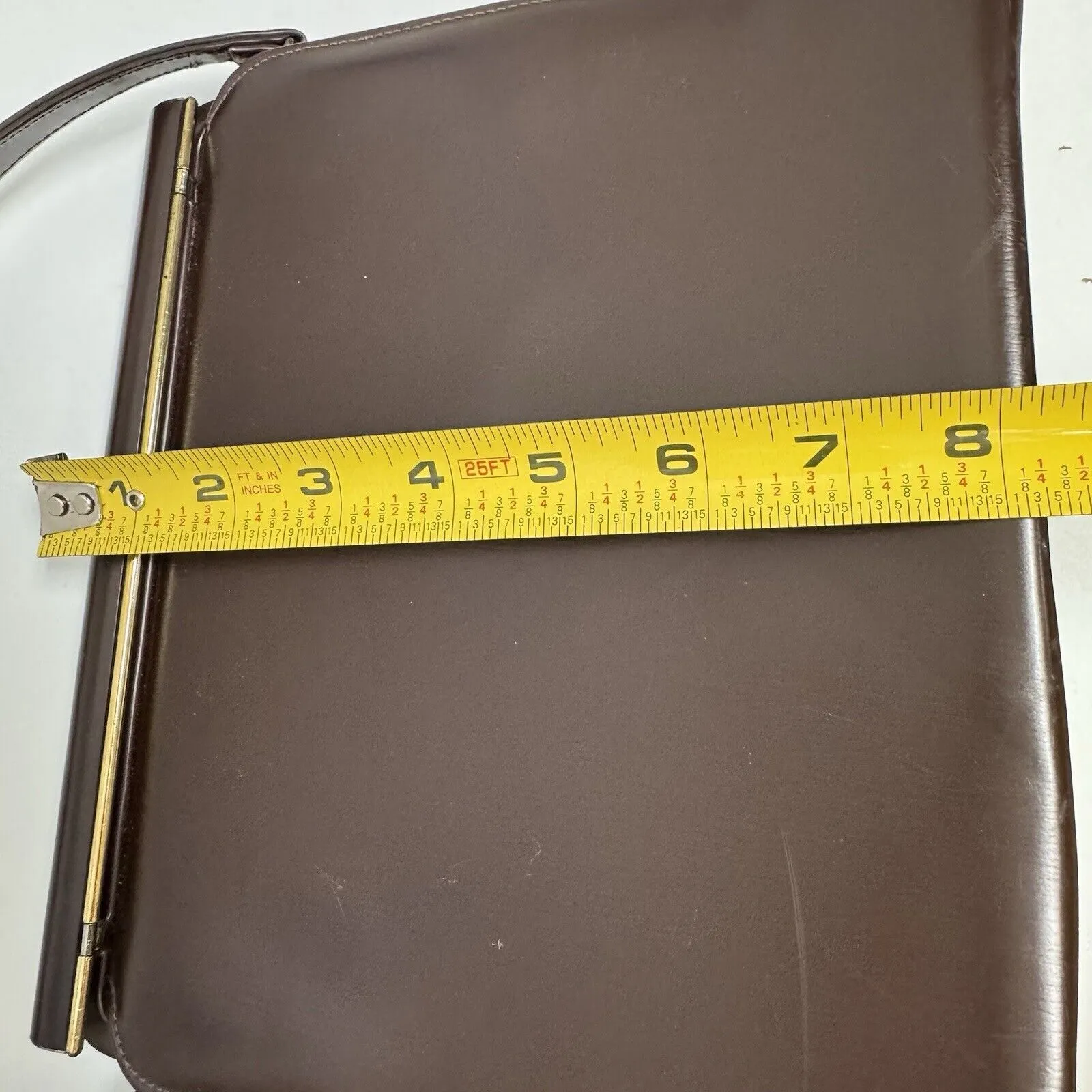 Vintage‎ Theodor California Handbag Brown Purse with GoldTone Trim and Clasp - Image 10