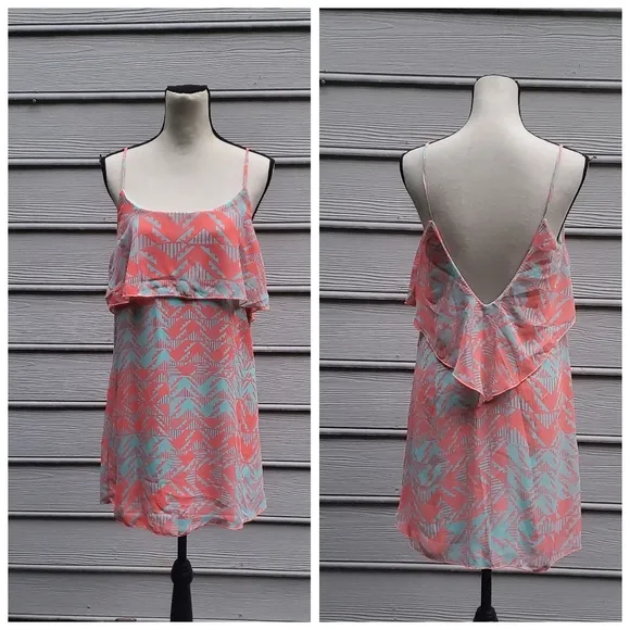 Charlotte Russe Spaghetti Strap Deep Back Print Dress - Image 2