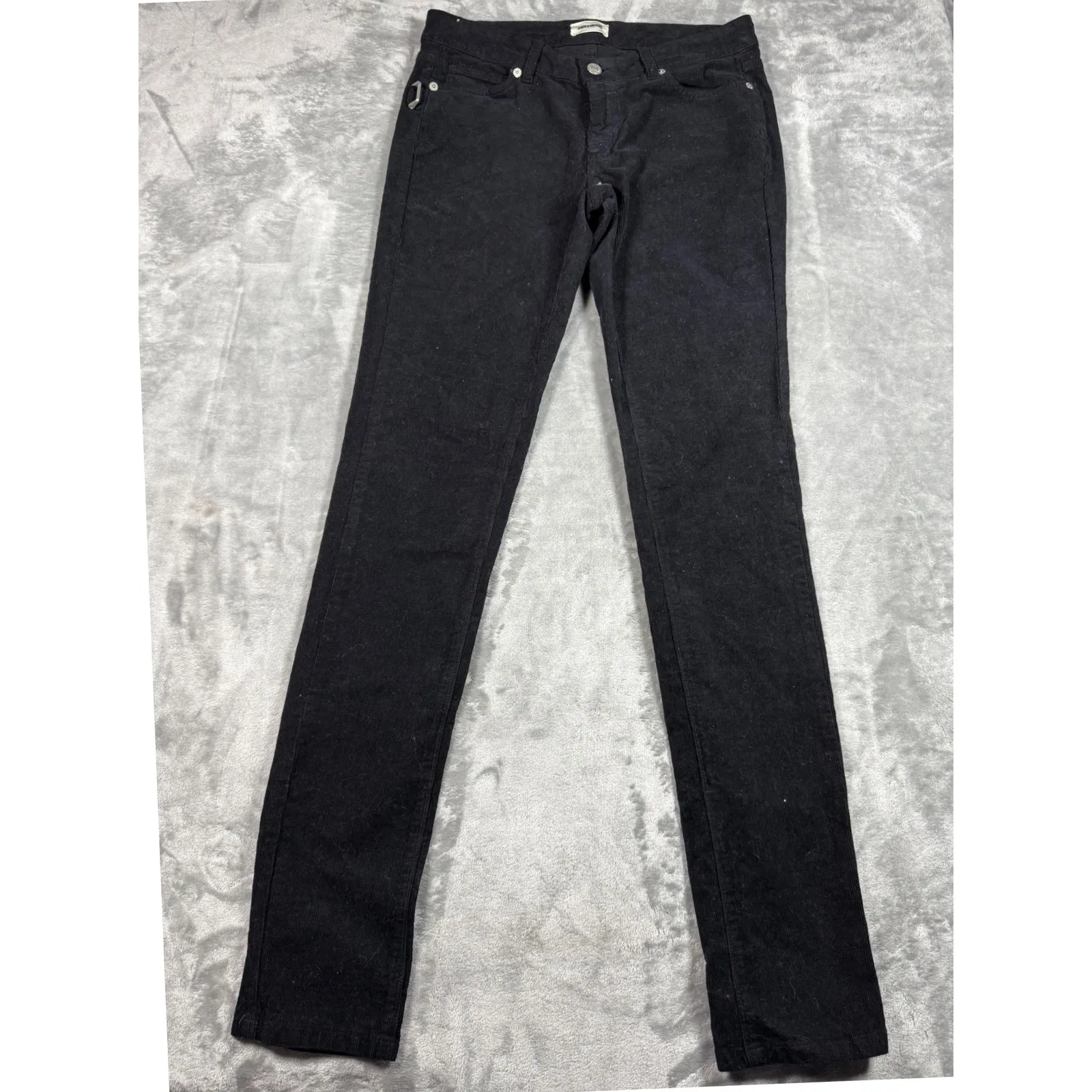 Zadig‎ & Voltaire Corduroy Pants Black Womens Denim Jeans Size 36 4 / 6 - Image 2