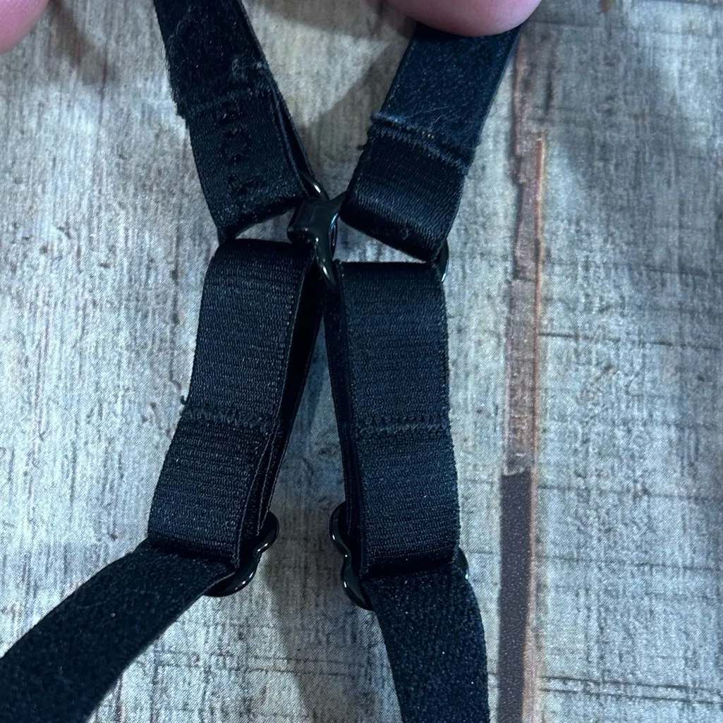 Victoria’s Secret Lined Demi Bra Black 36B Underwire Racerback Molded Cup - Image 3