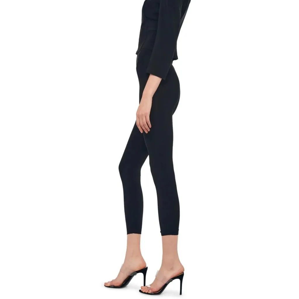 Norma Kamali Cropped Leggings in Black X-Small New Womens Pants - Image 14