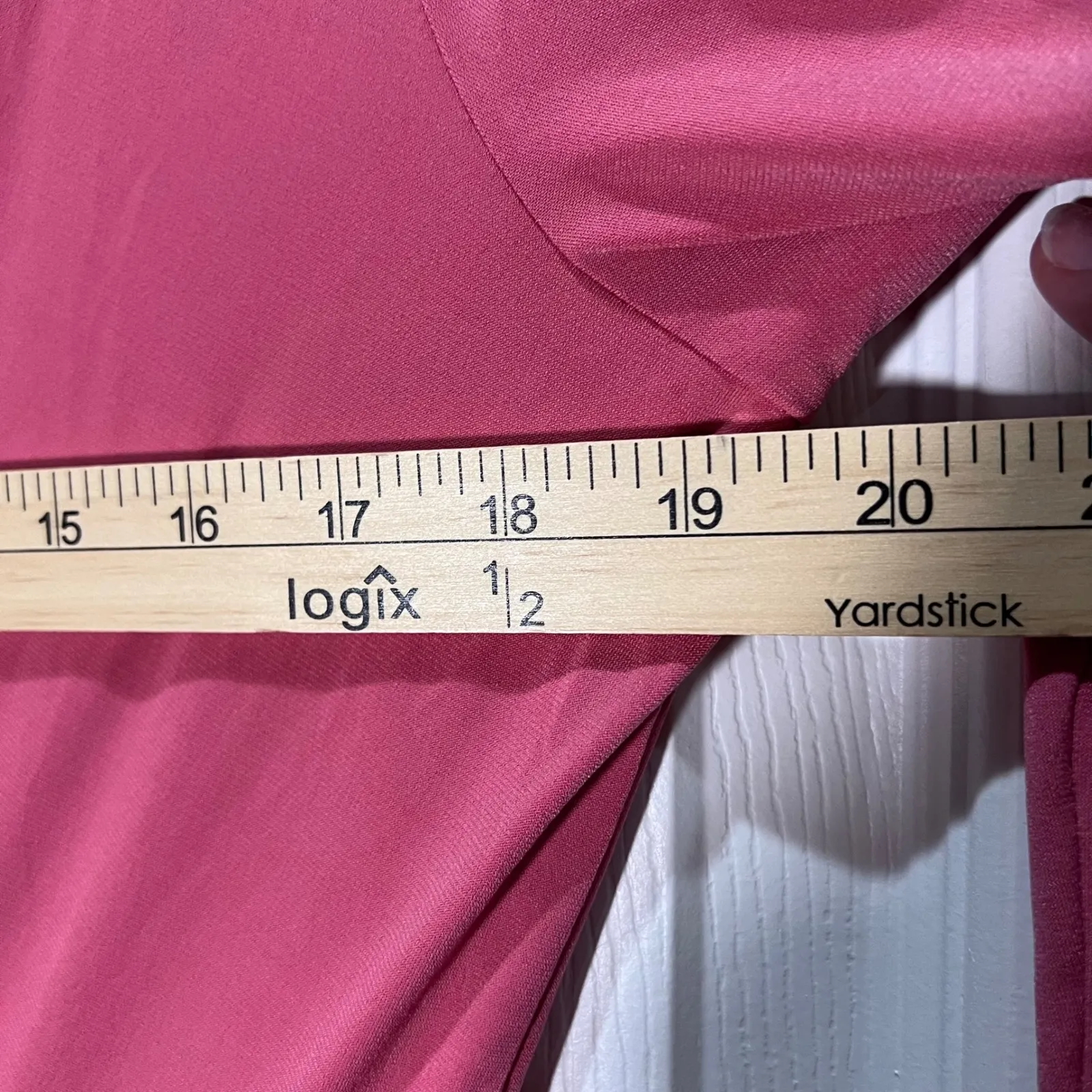 Charter Club Women's Rapture Rose Sheath Dress 3/4 Sleeve Faux-Wrap Dress Large - Image 5