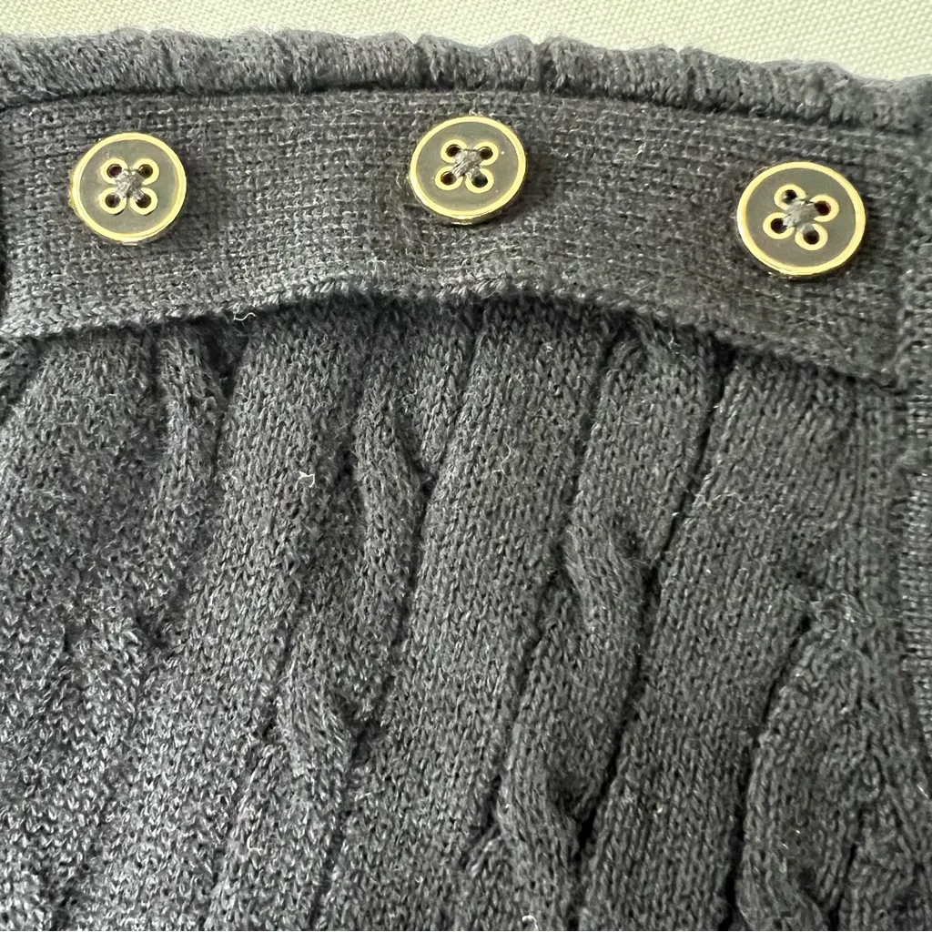 Kim Rogers Sweater Women’s size medium Black cable knit Pullover 100% cotton - Image 5