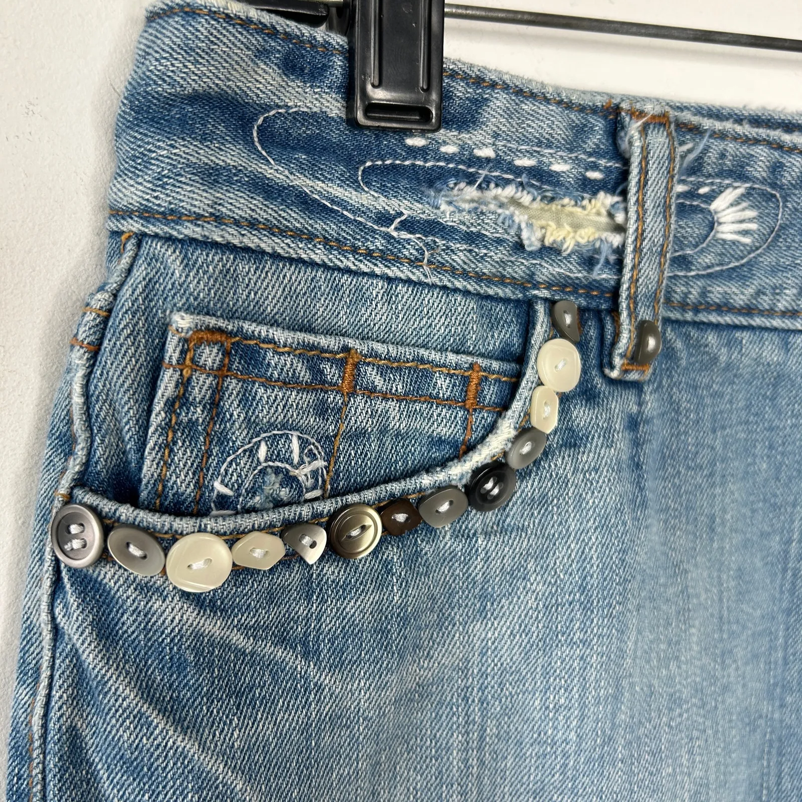 GAP Vintage Y2K Denim Skirt Womens Size 4 Mini Tweencore 2000s Preppy McBling - Image 4