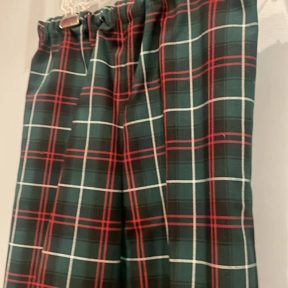 Holiday plaid handmade vintage dress pants red&green Green Size M - Image 2