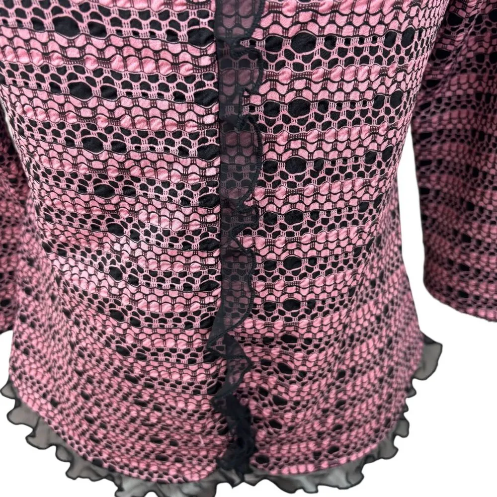 Vintage Nicola blouse, size Small, cottagecore, feminine, ruffle, Office, Dressy Multiple - Image 5