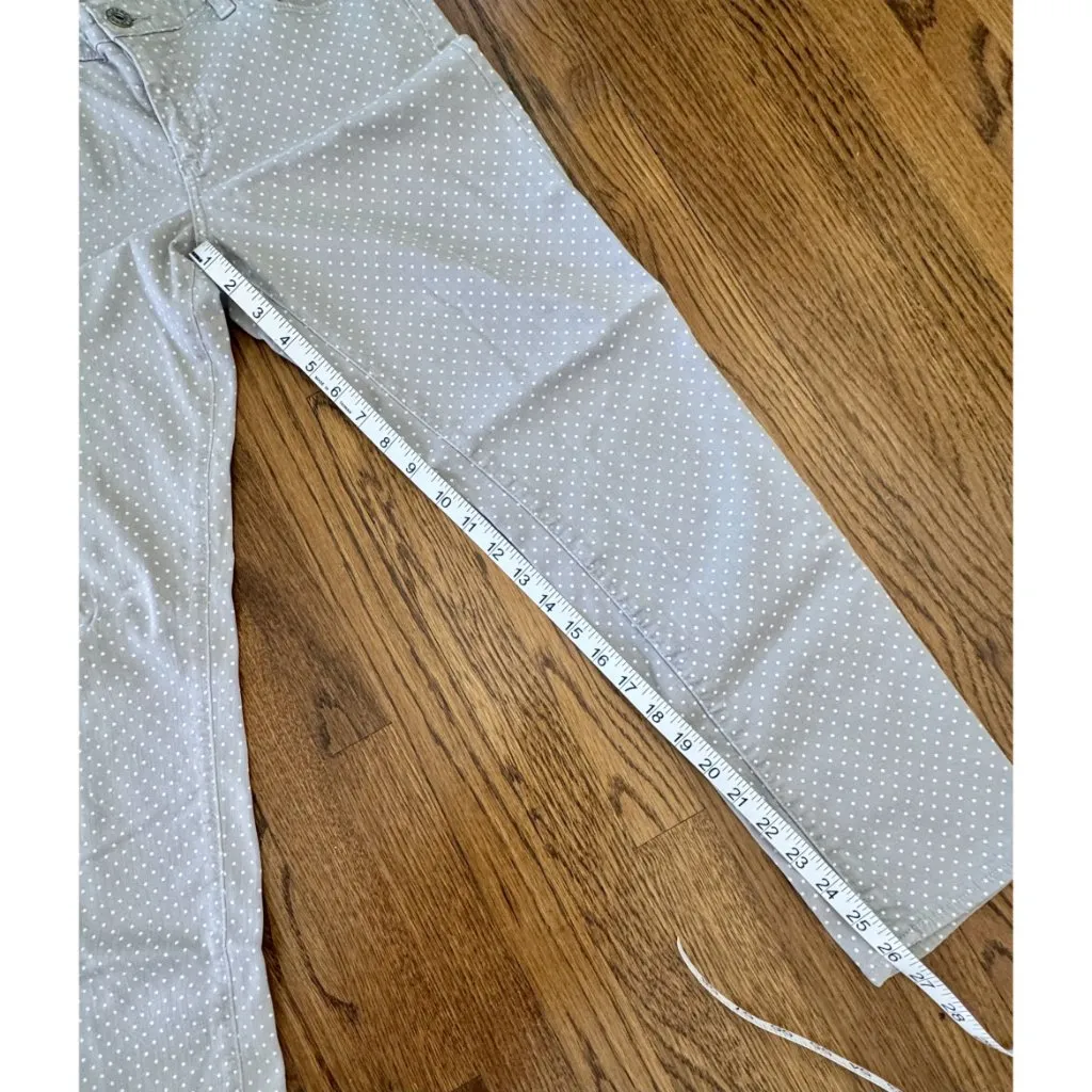 AG Adriano Goldschmied  Stevie Grey White Polka dot Slim Fit Jeans 31R - Image 7