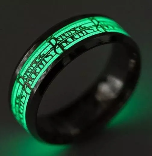 Glow In The Dark Gold Dota Ring - Image 2