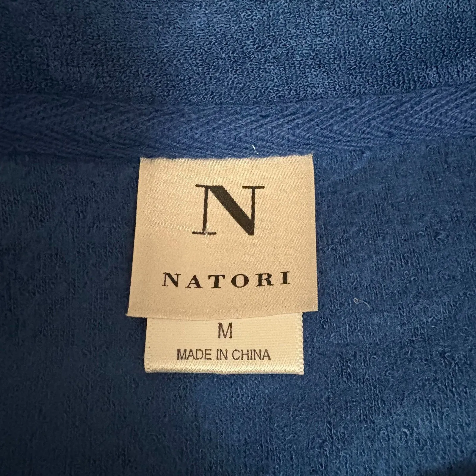 Natori French Terry Loungwear Top Long Sleeve Pullover Blue Cozycore Size Medium - Image 4