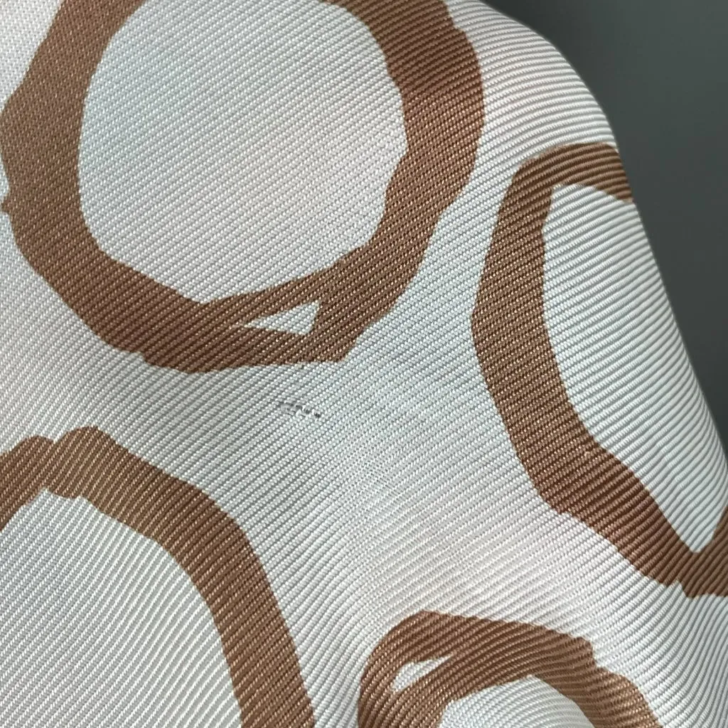 Vintage Vera Neumann Scarf Dots Squares‎ Rectangular Brown White Acetate 15x45 - Image 7