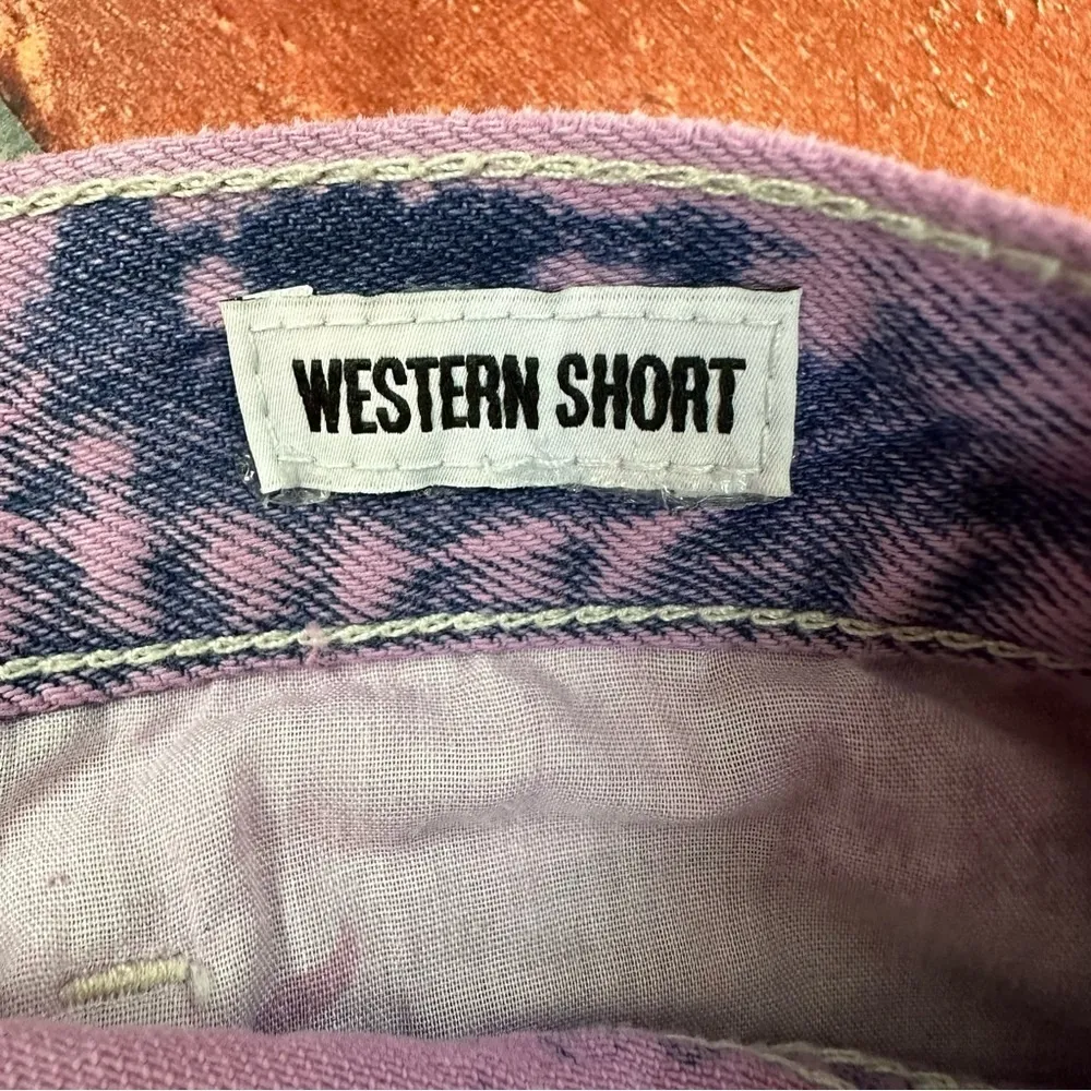 NWT Juicy Couture High-Rise Fray Denim Western Shorts - Image 5