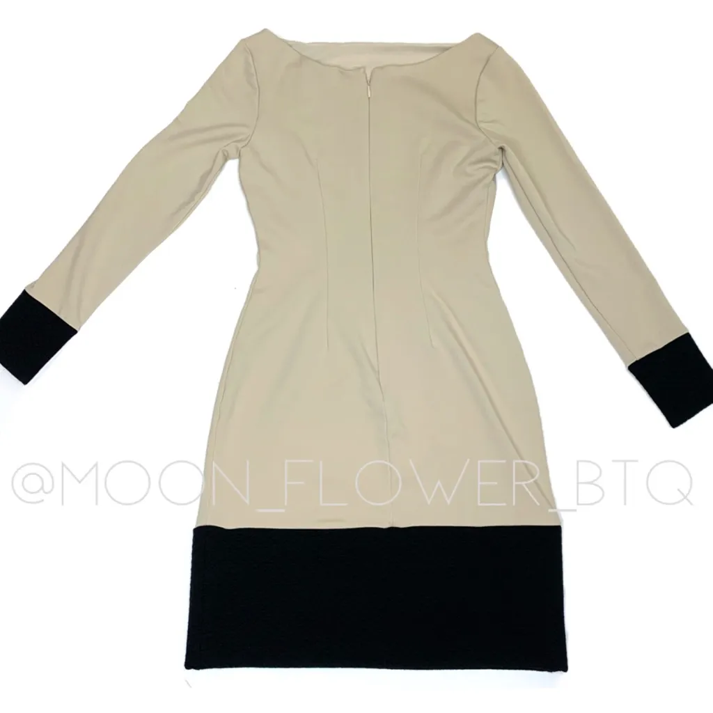 Amy Matto New York Black Tan Long-sleeve Dress - Image 7