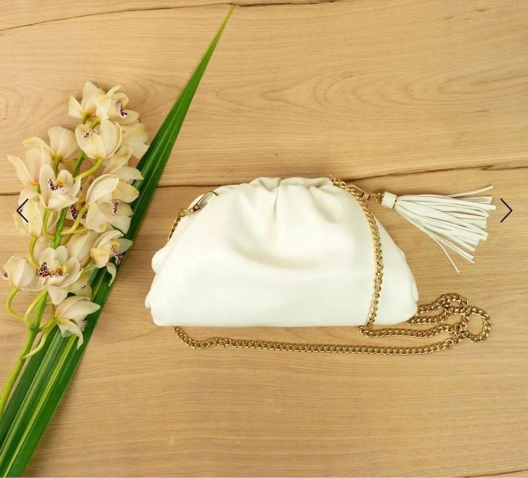 Crescent Understated Leather  Clutch - Image 2
