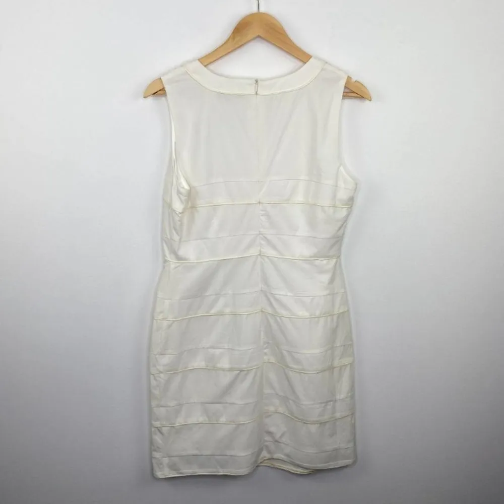 C. Luce  Off White Sleeveless Round Neck Mini Dress Women's Size Large L - Image 7
