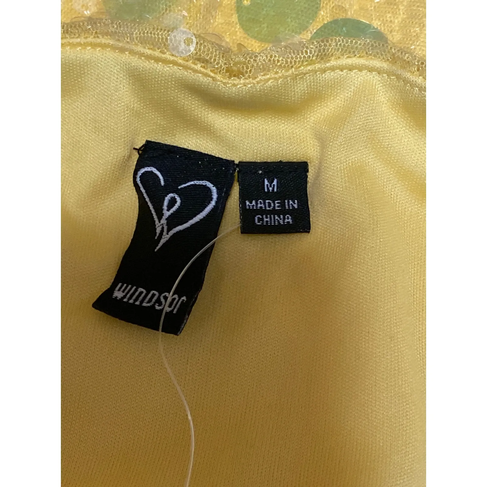 NEW Windsor Women's Yellow Sequin Embellished Low Rise Mini Pencil Skirt Size M - Image 7