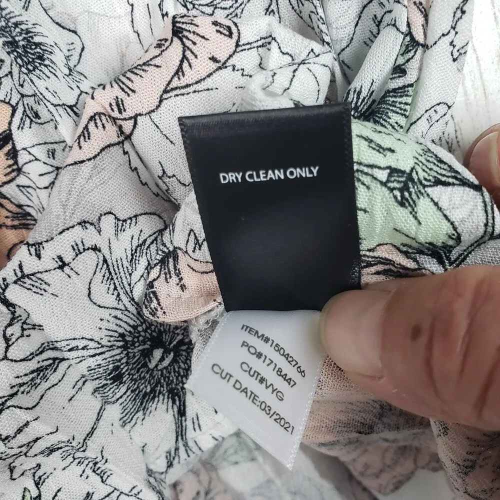 NWT Torrid Crinkle White Floral Cold-Shoulder Top Women's Size 1/1X - Image 10