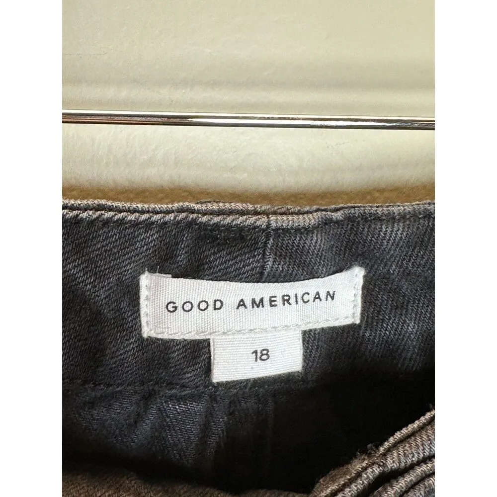Good American GB79BT Women's Size 18 Black Good Boy Straight Leg Jeans NWT - Image 4