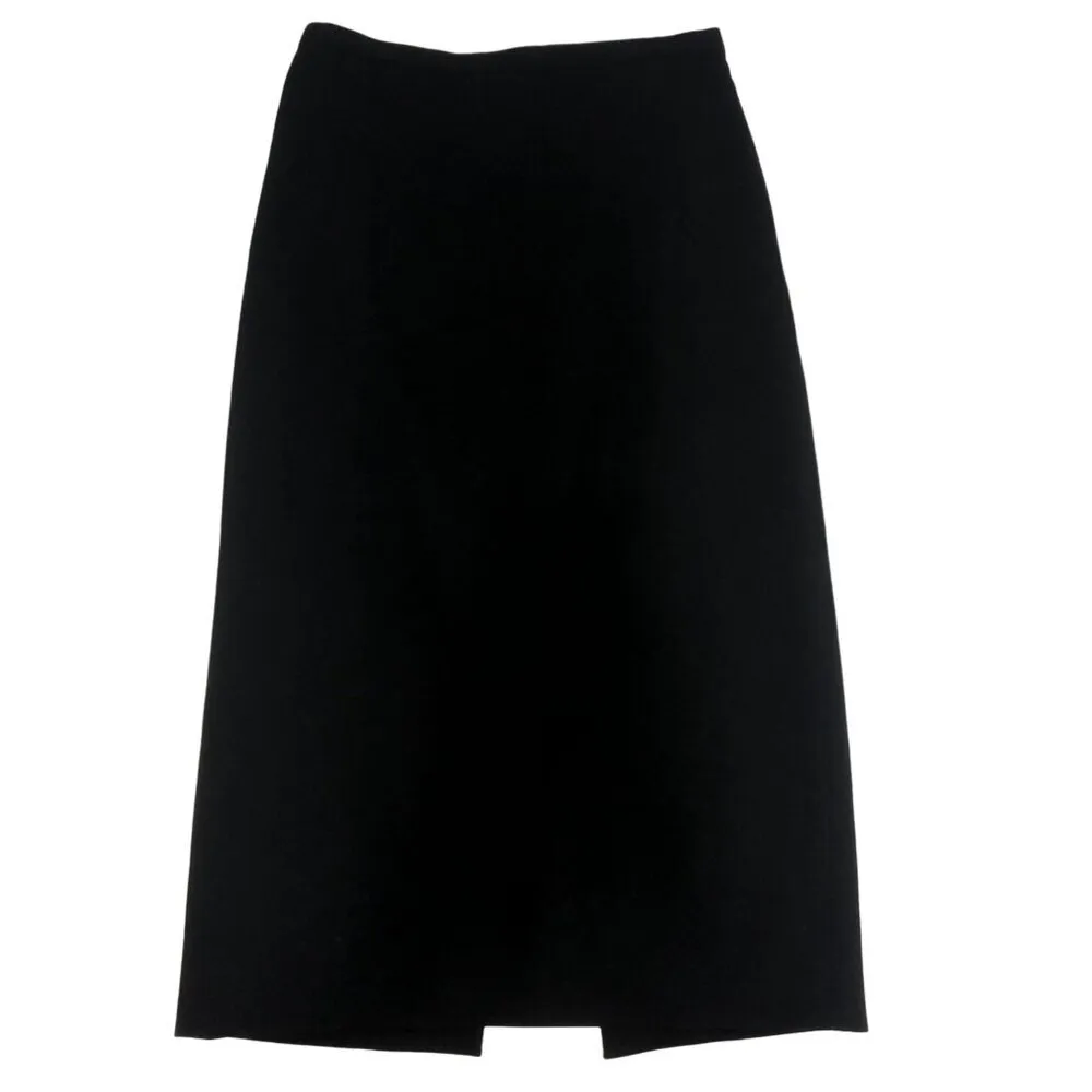 Michael Kors Collection Skirt Size 0 Pencil Stretch Virgin Wool Black Made Italy - Image 8