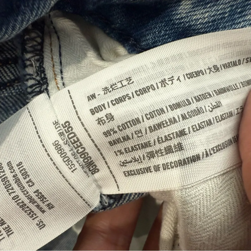 Abercrombie & Fitch The 90s Straight Ultra High Rise Criss Cross Jean Size 33/16 - Image 6