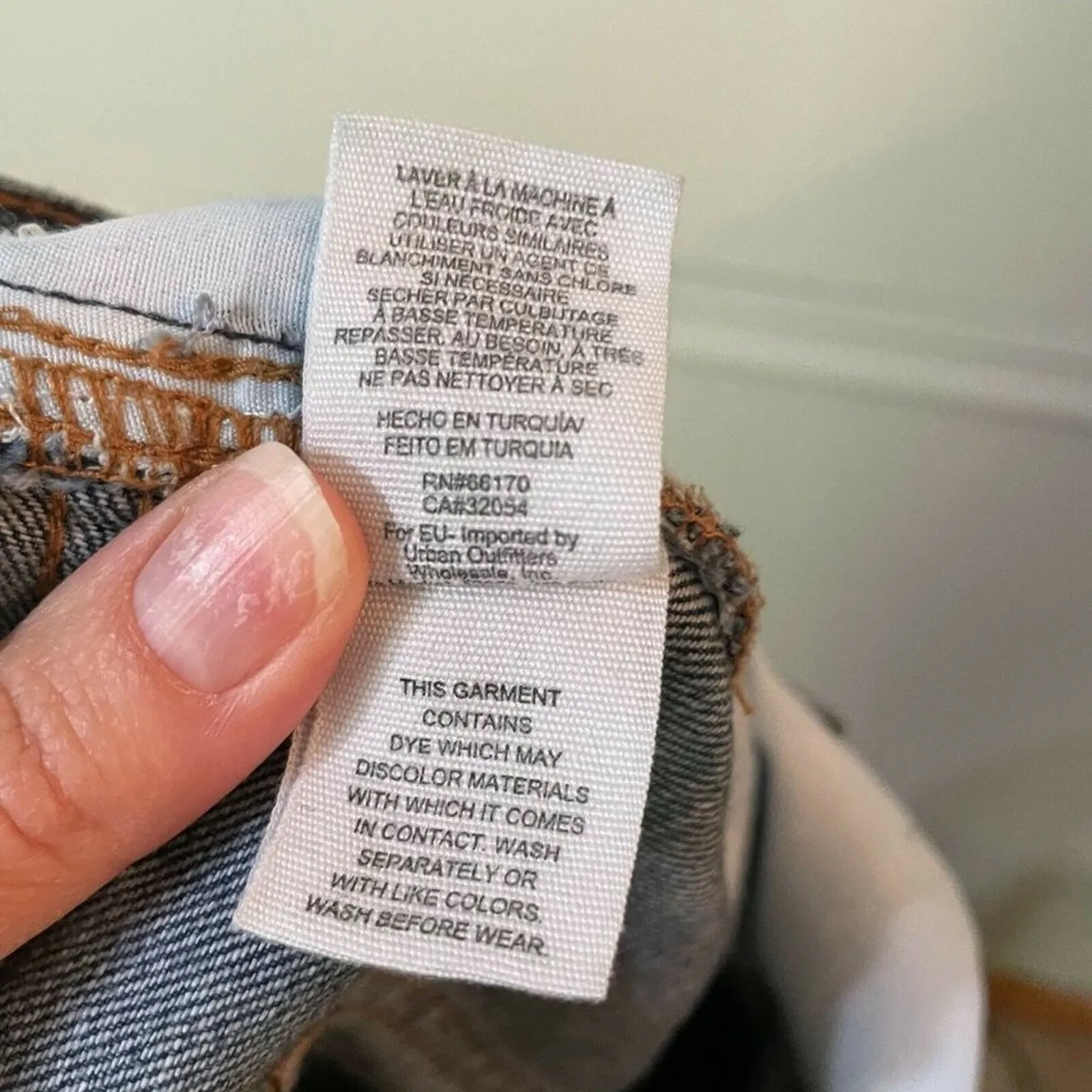 Free People Distress Button Fly Straight Leg Jeans Womens 27 Raw Hem High Rise - Image 9