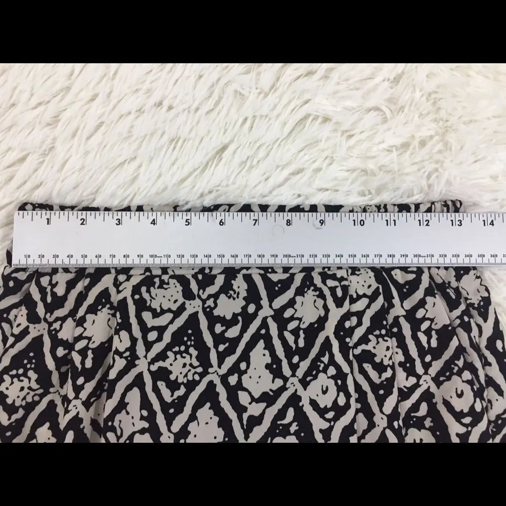 Alya Francesca’s Black Cream Pleated Straight Skirt Pockets Size XS - Image 4