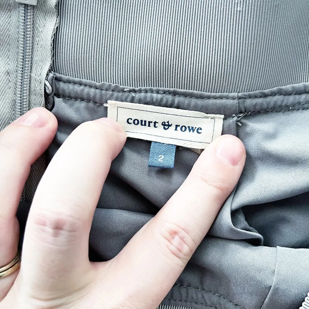 Court & Rowe Belle Noel Pencil Skirt in Silver Heather Size 2 - Image 7