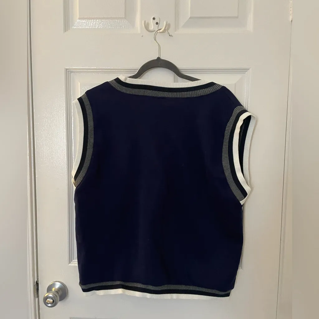 Sweater vest navy blue Size L - Image 5