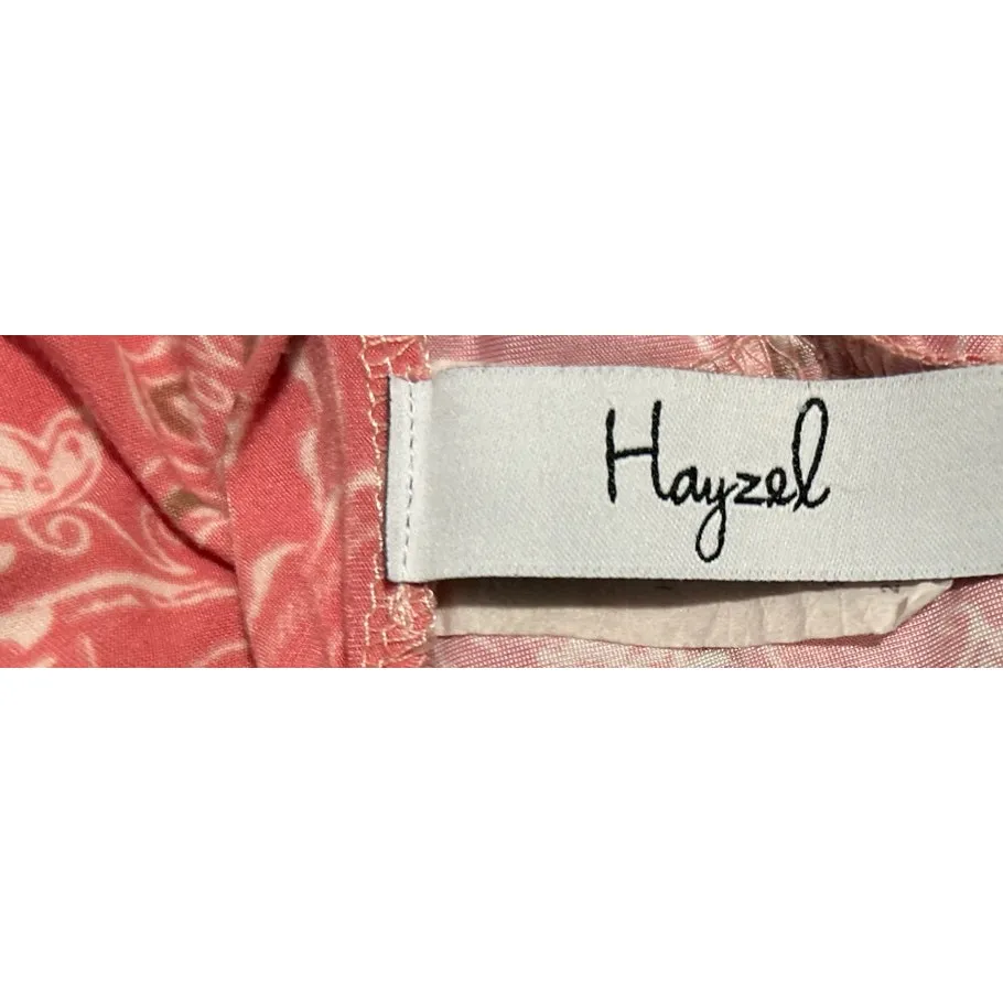 Hayzel Women's Pink Beige Paisley Long Sleeve Pullover Top Bell Sleeves Size 2XL - Image 3