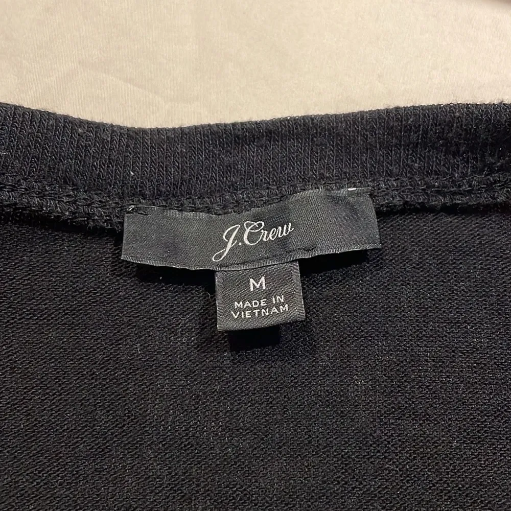 J. Crew Black V-Neck Sweater Blouse Size Medium - Image 3