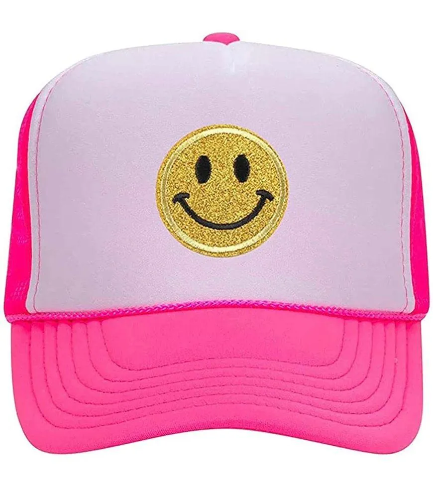 Preppy Smiley Hat Pink - Image 2