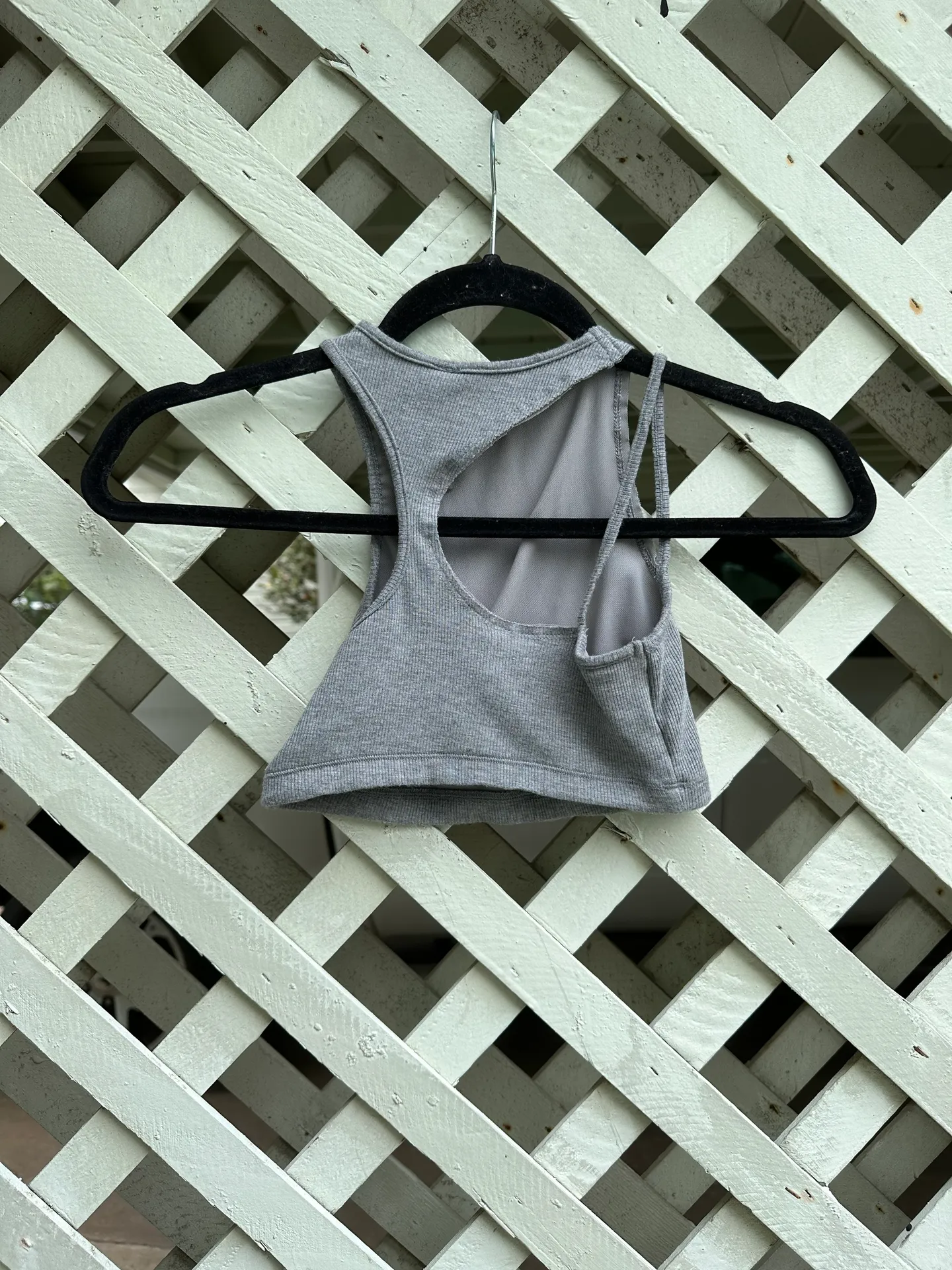 SKIMS Gray Crop Top - Image 2