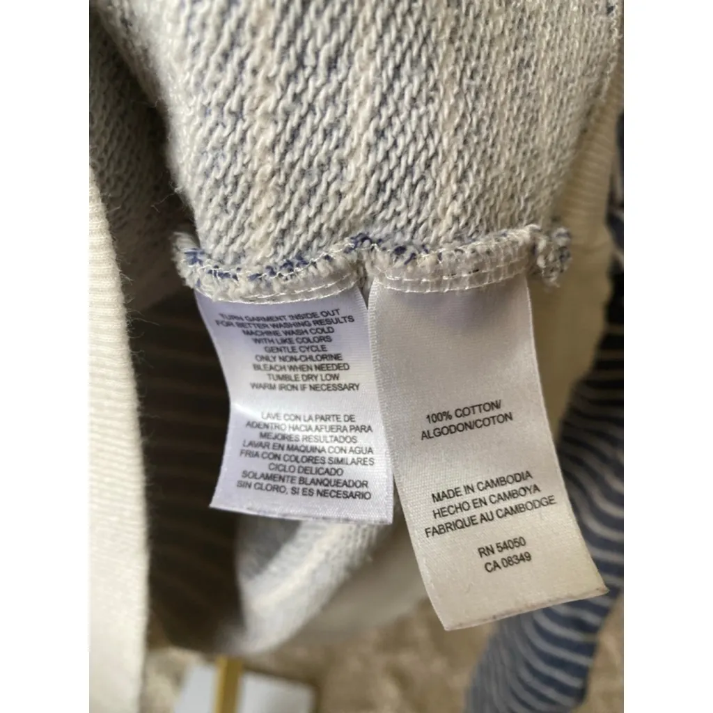 Jones New York Sport Blue White Striped Cotton Pullover Top
 Pocket M - Image 7