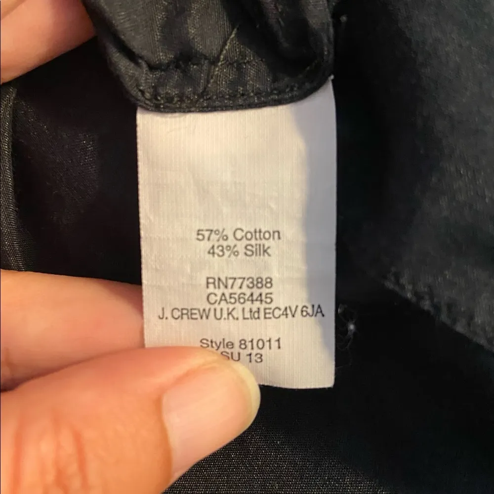 J. Crew navy eyelet bohemian square neck 8 top. - Image 4