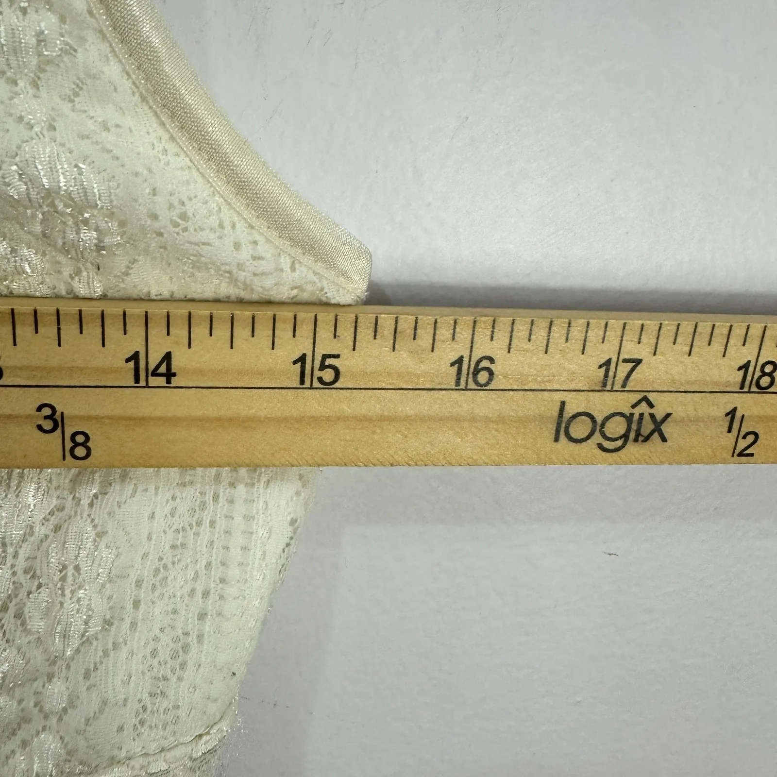 Vintage B. Smart Ivory Lace Fit & Flare Dress Size 11/12 Fairy Coquette Ethereal - Image 5