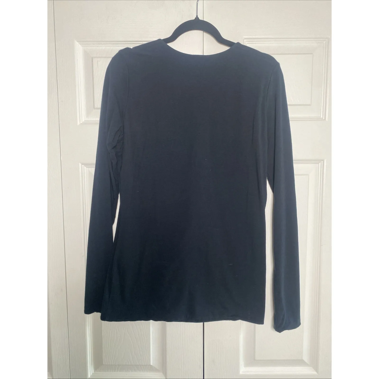 Peruvian Connection Womens Medium Black Long Sleeve Quiet Luxury - Image 4